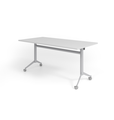 Klapptisch VKF, 160x80cm (BxT), 73,5cm (H), grau / silber, mit Rollen