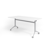 Klapptisch VKF, 73,5cm (H), 160x80cm (BxT), wei&szlig; / silber
