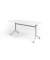 Klapptisch VKF, 160x80cm (BxT), 73,5cm (H), wei&szlig; / silber, mit Rollen
