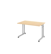 Schreibtisch VZS, manuell h&ouml;henverstellbar, 82cm (H), 120x80cm (BxT), ahorn / graphit