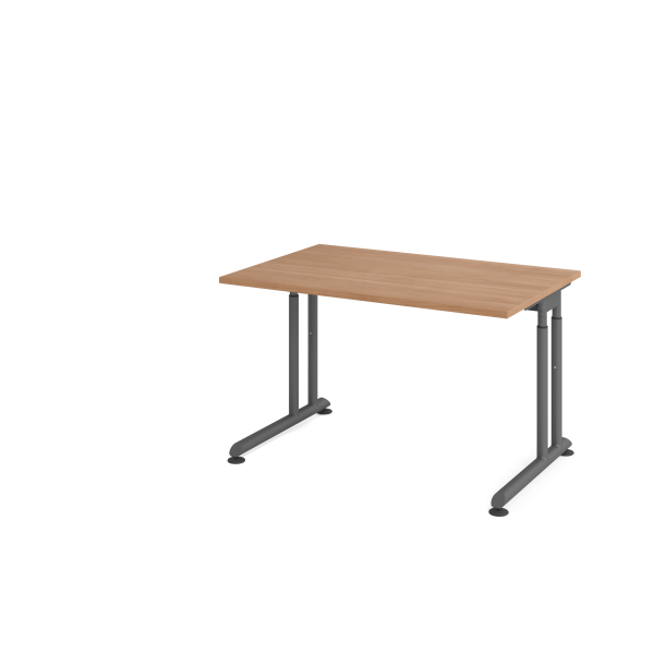 4032062183205 - Schreibtisch VZS manuell höhenverstellbar 82cm (H) 120x80cm (BxT) Nussbaum   graphit 4032062183205 Hammerbacher