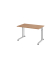 Schreibtisch VZS, manuell h&ouml;henverstellbar, 82cm (H), 120x80cm (BxT), nussbaum / silber
