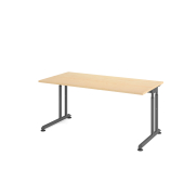 Schreibtisch VZS, manuell h&ouml;henverstellbar, 82cm (H), 160x80cm (BxT), ahorn / graphit