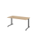 Schreibtisch VZS, manuell h&ouml;henverstellbar, 82cm (H), 160x80cm (BxT), eiche / graphit