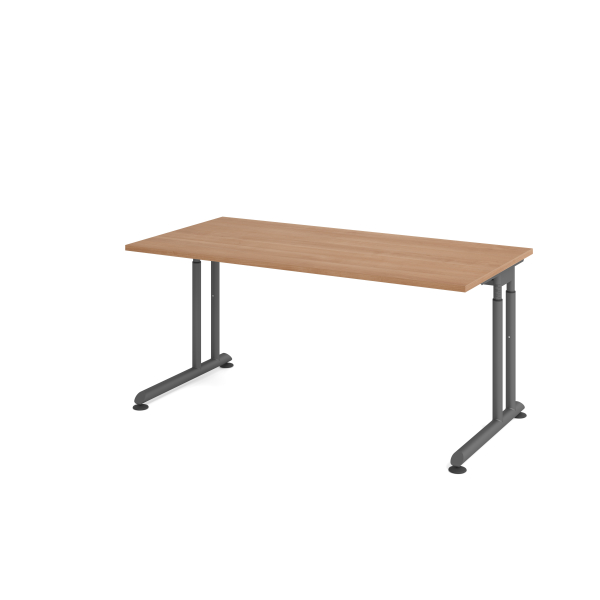 4032062183328 - Schreibtisch VZS manuell höhenverstellbar 82cm (H) 160x80cm (BxT) Nussbaum   graphit 4032062183328 Hammerbacher