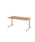 Schreibtisch VZS, manuell h&ouml;henverstellbar, 82cm (H), 160x80cm (BxT), nussbaum / silber