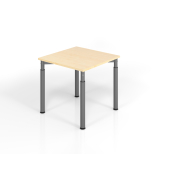 Schreibtisch VYS, manuell h&ouml;henverstellbar, 82cm (H), 80x80cm (BxT), ahorn / graphit