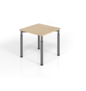 Schreibtisch VYS, manuell h&ouml;henverstellbar, 82cm (H), 80x80cm (BxT), eiche / graphit