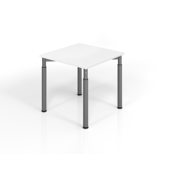 4032062183649 - Schreibtisch VYS manuell höhenverstellbar 82cm (H) 80x80cm (BxT) Weiß   graphit 4032062183649 Hammerbacher