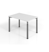 Schreibtisch VYS, manuell h&ouml;henverstellbar, 82cm (H), 120x80cm (BxT), grau / graphit