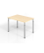 Schreibtisch VYS, manuell h&ouml;henverstellbar, 82cm (H), 120x80cm (BxT), ahorn / silber