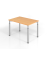Schreibtisch VYS, manuell h&ouml;henverstellbar, 82cm (H), 120x80cm (BxT), buche / silber