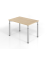Schreibtisch VYS, manuell h&ouml;henverstellbar, 82cm (H), 120x80cm (BxT), eiche / silber