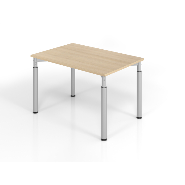 4032062183748 - Schreibtisch VYS manuell höhenverstellbar 82cm (H) 120x80cm (BxT) Eiche   silber 4032062183748 Hammerbacher