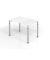 Schreibtisch VYS, manuell h&ouml;henverstellbar, 82cm (H), 120x80cm (BxT), wei&szlig; / silber