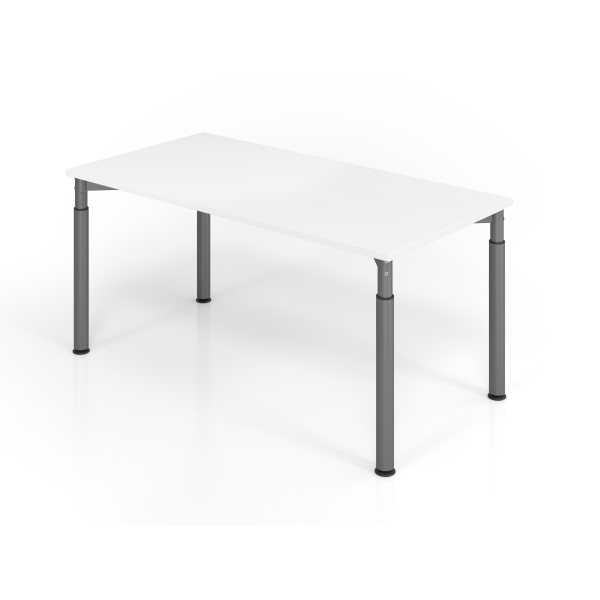 4032062183809 - Schreibtisch VYS manuell höhenverstellbar 82cm (H) 160x80cm (BxT) Weiß   graphit 4032062183809 Hammerbacher