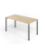 Schreibtisch VYS, manuell h&ouml;henverstellbar, 82cm (H), 160x80cm (BxT), eiche / graphit