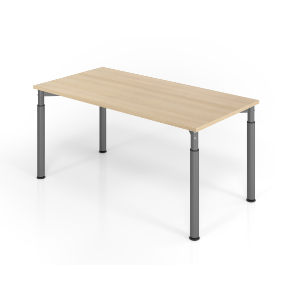 4032062183816 - Schreibtisch VYS manuell höhenverstellbar 82cm (H) 160x80cm (BxT) Eiche   graphit 4032062183816 Hammerbacher