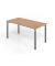 Schreibtisch VYS, manuell h&ouml;henverstellbar, 82cm (H), 160x80cm (BxT), nussbaum / graphit