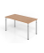 Schreibtisch VYS, manuell h&ouml;henverstellbar, 82cm (H), 160x80cm (BxT), nussbaum / silber