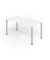 Schreibtisch VYS, manuell h&ouml;henverstellbar, 82cm (H), 160x80cm (BxT), wei&szlig; / silber
