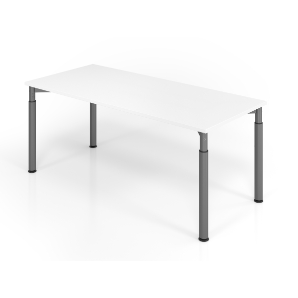 4032062183922 - Schreibtisch VYS manuell höhenverstellbar 82cm (H) 180x80cm (BxT) Weiß   graphit 4032062183922 Hammerbacher