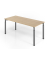 Schreibtisch VYS, manuell h&ouml;henverstellbar, 82cm (H), 180x80cm (BxT), eiche / graphit