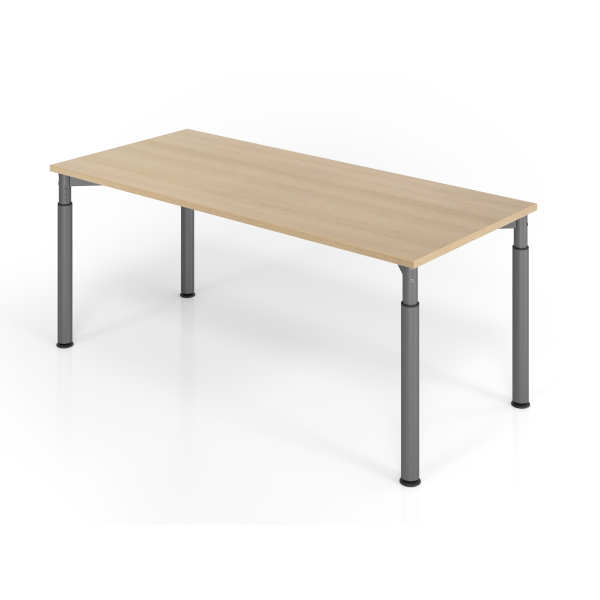 4032062183939 - Schreibtisch VYS manuell höhenverstellbar 82cm (H) 180x80cm (BxT) Eiche   graphit 4032062183939 Hammerbacher