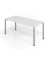 Schreibtisch VYS, manuell h&ouml;henverstellbar, 82cm (H), 180x80cm (BxT), grau / silber