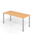 Schreibtisch VYS, manuell h&ouml;henverstellbar, 82cm (H), 180x80cm (BxT), buche / silber