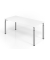 Schreibtisch VYS, manuell h&ouml;henverstellbar, 82cm (H), 180x80cm (BxT), wei&szlig; / silber