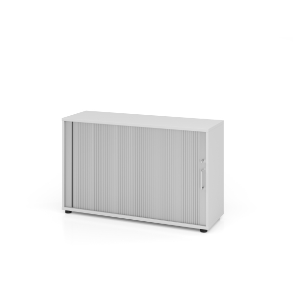 4032062185124 - Querrollladenschrank Breno 2 OH abschließbar stapelbar B 1200 x T 400 x H 748 mm Spanplatte lichtgrau