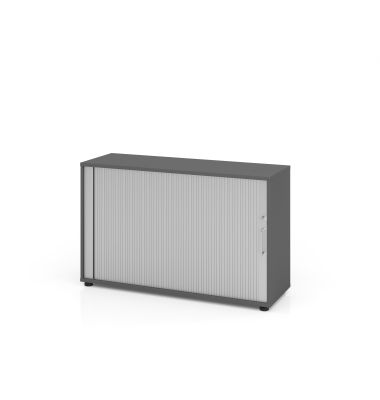 Rollladenschrank V1732/V1733 V1732S/G/S/BS, abschlie&szlig;bar, 2 OH, graphit/silber, 120x74,8x40cm (BxHxT)