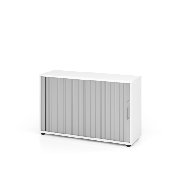 4032062185148 - Querrollladenschrank Breno 2 OH abschließbar stapelbar B 1200 x T 400 x H 748 mm Spanplatte weiß