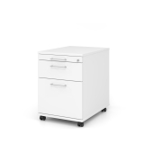 Rollcontainer 58cm,1Schub,1HR,Schl.BS Wei&szlig;