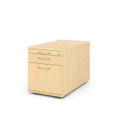 Rollcontainer 80cm,1Schub,1HR,Schl.BS Ahorn