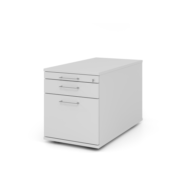 4032062185261 - eurokraft pro Rollcontainer 1 Utensilienschub 1 Materialschub 1 Hängeregistratur Tiefe 800 mm lichtgrau