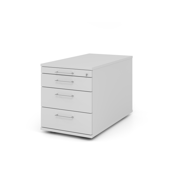 4032062185292 - eurokraft pro Rollcontainer 1 Utensilienschub 3 Materialschübe Tiefe 800 mm lichtgrau