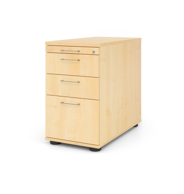Standcontainer VSC40/3/3/BS VSC, ahorn, 3 Schubladen, 3-Schicht Spanplatten, melaminharzbeschichtet, abschlie&szlig;bar