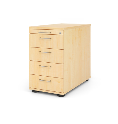 Standcontainer 80cm,4Schub,Schloss BS Ahorn