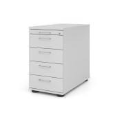 Standcontainer 80cm,4Schub,Schloss BS Grau