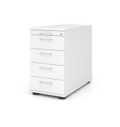 Standcontainer 80cm,4Schub,Schloss BS Wei&szlig;