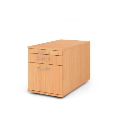 Rollcontainer 80cm,1Schub,1HR,Schl.BS Buche