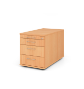 Rollcontainer 80cm,3Schub,Schloss BS Buche