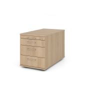 Rollcontainer 80cm,3Schub,Schloss BS Eiche