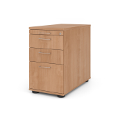 Standcontainer VSC40/N/N/BS VSC, Nussbaum, 3 Schubladen, Spanplatte, melaminbeschichtet, abschlie&szlig;bar