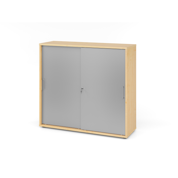 4032062186619 - Schiebetürenschrank 1753S Haziender V1753S 3 S BS ahorn silber 2 Fachböden 1200 x 400 x 1100 cm