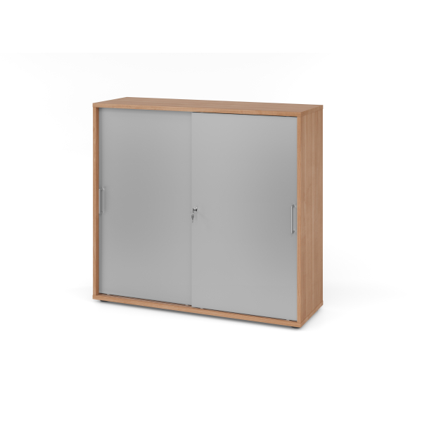 4032062186657 - Schiebetürenschrank Haziender V1753S N S BS nussbaum silber 2 Fachböden 1200 x 400 x 1100 cm