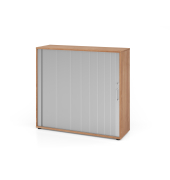 Rollladenschrank V1732/V1733 V1733S/N/S/BS, abschlie&szlig;bar, 3 OH, nussbaum/silber, 120x110x40cm (BxHxT)