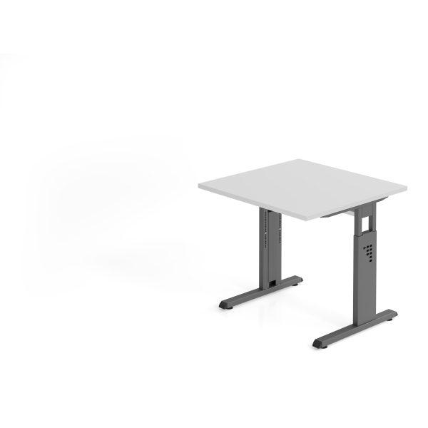 4032062190142 - Schreibtisch VOS manuell höhenverstellbar 85cm (H) 80x80cm (BxT) Grau   graphit 4032062190142 Hammerbacher